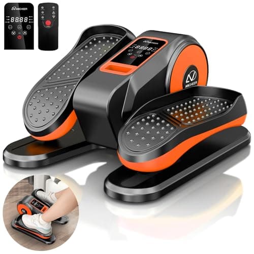 ANCHEER Under Desk Elliptical Machine, Foot Exerciser While Sitting , Ellipse Leg Exerciser for Seniors with 12 Adjustable Speeds, Exercise Equipment for Home,Orange - Image 1