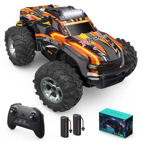Remote Control Car for boys, 1:16 Scale All Terrain RC Cars,High Speed 25Km/h Fast Car with Colorful Led Light and spray, 2x1300mAh Rechargeable Battery RC Truck, Toy Car Gift for Teen Boys Girl Kids - Image 1