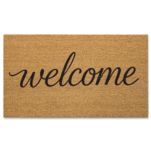 Kelarea Front Door Mat Natural Coco Coir Doormat with Heavy Duty Backing, 17" x 30" Welcome Entry Mats, Non-Slip Easy to Clean for Indoor Outdoor Entrance Porch - Image 1