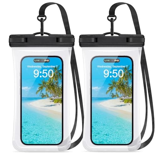 PEDVSTY Waterproof Phone Pouch 2 Pack, IPX8 Waterproof Phone Case for iPhone Galaxy Pixel Up to 7.2", Cell Phone Dry Bag Beach Vacation - Image 1