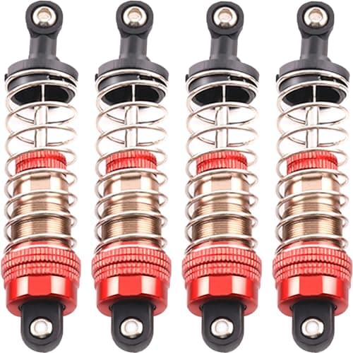 Oil-Fill Shock Absorbers for 1/14 1/16 1/12 RC Cars, 81mm Hydraulic Suspension Kit, DIY Refillable Dampers with Alloy Body, Compatible for MJX, HSP, WLtoys, SCY, FMS, Traxxas (Oil Not Included) - Image 1