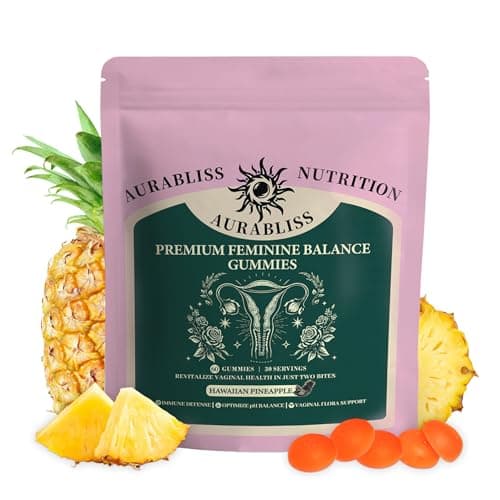 Premium Feminine Balance Gummies for Women - Hawaiian Pineapple Gummies for Women PH Balance Wellness, Immune Support, Vegan Daily Supplement for Odor and Flora Health , 60 Counts - 30 Servings - Image 1