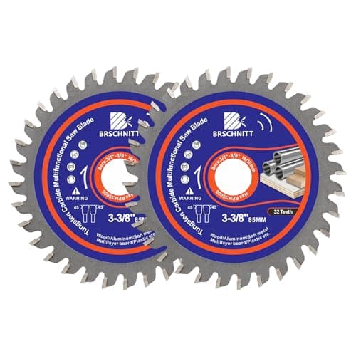 BRSCHNITT Circular Saw Blade 3-3/8 in 32T with 5/8-3/8" Arbor, Carbide Tipped Teeth, TCT Saw Blades for Cutting Various Wood, Aluminium,Copper,and Composite Materials(2pcs) - Image 1