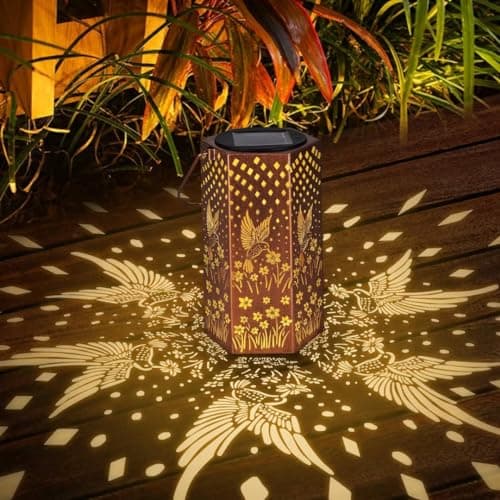 Mothers Day Gifts for Mom Grandma - Birthday Gifts for Women, Hummingbird Solar Lights Outdoor, Solar Lanterns Outdoor Waterproof Home Decor, Garden Decor for Outside - Image 1