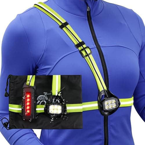 Running Lights for Runners - True 800 Lumen LED Chest Light, Night Running, Adjustable Beam, Yellow Reflective Gear, 4-8h USE TIME - Image 1