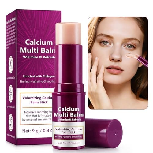 BKKTfBWK Calcium Multi Balm Stick Innovative Collagen Infused Moisturizer Portable Skincare Solid Balm Instant Hydration Soothing Skin Elasticity Restore Youthful Glow - 1PC - Image 1