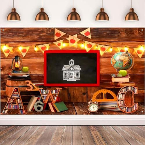 Back to School Decorations Backdrop for Photography First Day of School Classroom Backdrop for Photoshoot Welcome Banner Classroom 7X5ft - Image 1