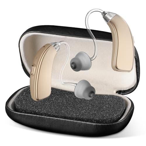 Blue Deer Hearing Aids, Hearing Aids for Seniors, Rechargeable Hearing Aid with Noise Cancellation, 5-Level Button Volume Control, OTC Hearing Amplifier for Moderate Hearing Loss - Image 1