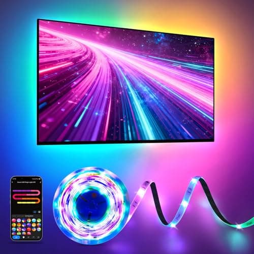 Pak RGB+IC LED Strip Lights for Bedroom & TV, 16.4ft Smart Lights with Remote APP Control, DIY 16 Million Colors, Music Sync Color Changing LED Lighting, 44 Scene Modes, Work with Alexa & Google - Image 1