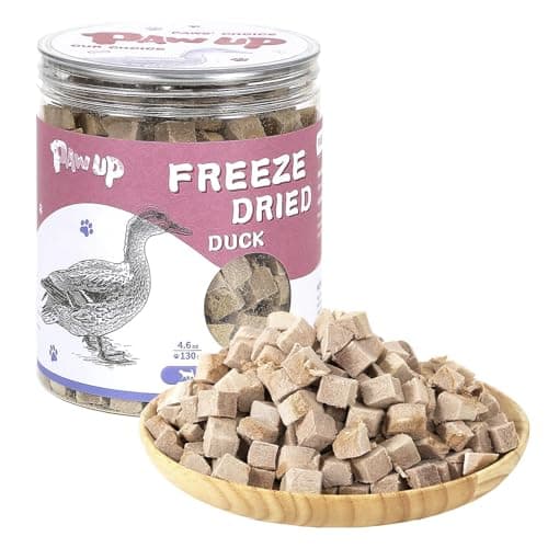 PAWUP Freeze Dried Duck Treats for Cats Dogs, Rawhide Free Freeze-Dried Raw Food Topper, High Protein, Gluten&Grain Free, 4.6oz - Image 1