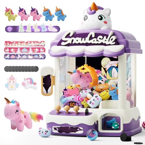 Skirfy Large Claws Machines 12'' for Kids Adults,Girls Unicorns Toys,Candy Grabber Prize Dispenser 15 Stuffeds Toys,Electronic Arcades Game Christmas Thanksgiving Birthday Gifts for Age 6-12 - Image 1