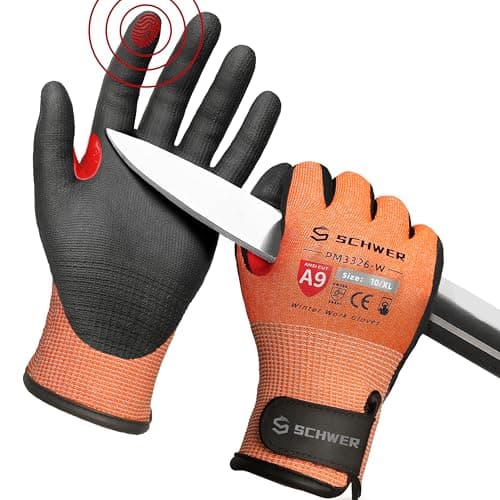 Schwer FreezeGuard-X Winter Work Gloves for Men and Women, ANSI A9 Cut Resistant Gloves for Extreme Protection, Freezer Glove With Super Grip, Touchscreen, Thermal Insulated, PM3326-W (XL,1 Pair) - Image 1