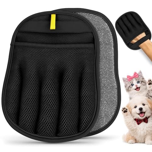 Cat Hair Remover Glove – Electrostatic Five-Finger Fur Remover for Cats & Dogs, Reusable Polyester 9.25"x6.69" for Couch, Carpet, Car Seat, Furniture & Clothing, Quick Pick-Up for Simple Tidying - Image 1