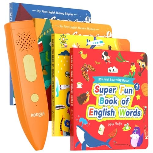 KOKODI Talking Pen Books Sets, Autism Sensory Games, Interactive Audio Sound Books Kids Learning Electronic Toys for Toddlers Kids, Early Educational Gifts Birthday Gifts for Boys Girls Age 2 3 4 5 - Image 1