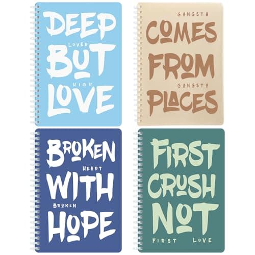 Niodel 4 Pack Spiral Notebook for Note Taking,A5 Waterproof Softcover Wide Ruled 5.6"×8" 80 Sheets/160 Pages Journals Writing Lined Notebooks Bulk for Study Back to School Office Personal Supplies - Image 1