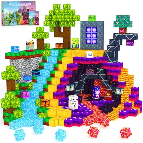ORZbb 150PCS Magnetic Blocks, Magnetic Tiles Building Sensory Montessori Toys & Games for 3 4 5 6 7 8 9 10 11 12 13 Year Old Boys Girls Halloween Christmas Birthday Gifts - Image 1