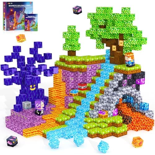 ORZbb Magnetic Blocks, Kids Magnetic Building Cubes Toys for 3-13 Year Old Boys Girls, Montessori Sensory STEM Toddler Construction Toys Christmas Birthday Party Gifts. - Image 1