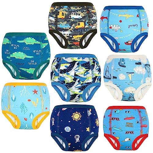 MOEMOE BABY Training Underwear 8 Pack Cotton Potty Training Pants for Toddler Boys and Girls 2-7T - Image 1