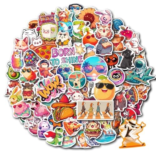 HUIWJH 400Pcs Cute Water Bottle Stickers for Teens Adults, Funny Waterproof Vinyl Decal Pack for Laptop Skateboard Fridge Luggage Aesthetic Stickers for Party Favors School Rewards - Image 1