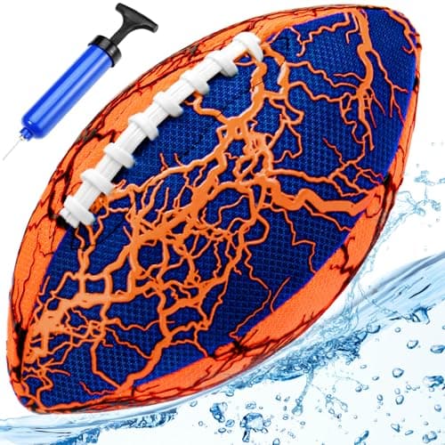 Jasonwell Waterproof Football Pool Toys - Strong Grip Soft Football for All-Weather Play Pool Games Beach Toys Water Footballs Outdoor Sports Toy Christmas Birthday Gifts for Kids Boys Teens Adults - Image 1