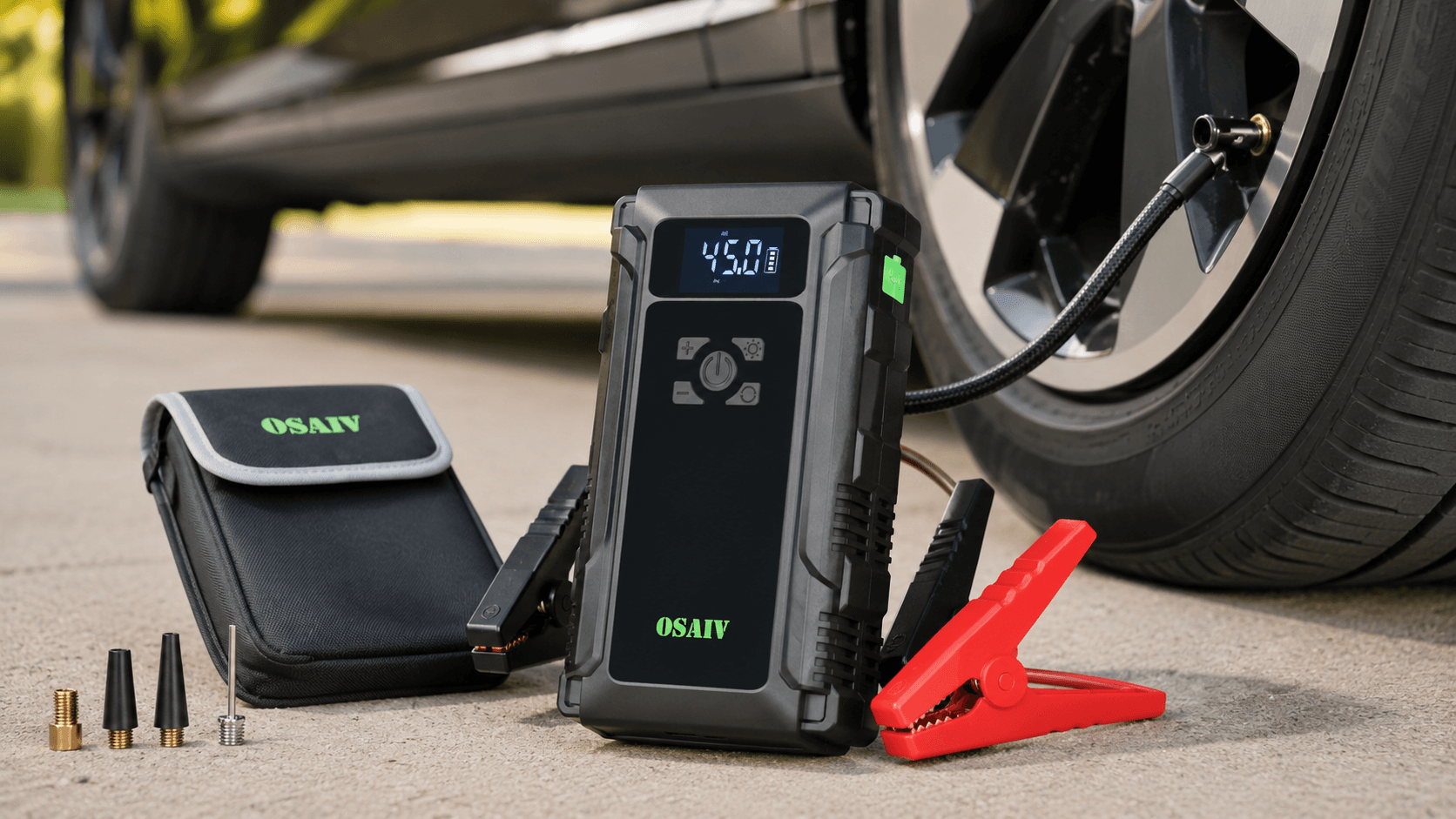 Portable Jump Starter, Air Compressor & Power Bank for only $23.19 on Amazon (Save $66.80)
