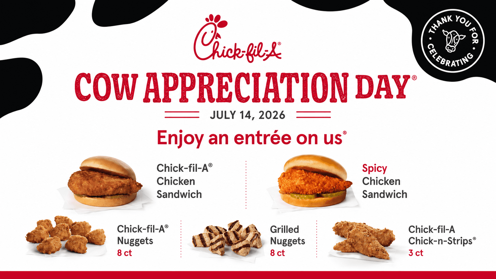 Free Chick-fil-A Is Coming Back for Cow Appreciation Day 2026